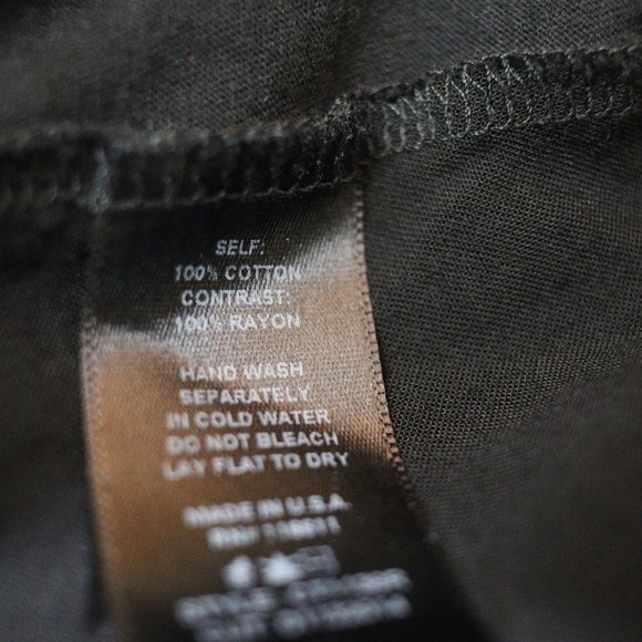 Amadi Black High Low Twist Pocket Tshirt LG - Picture 9 of 10